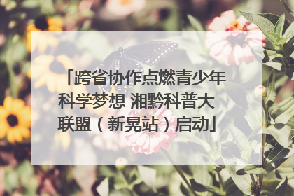 跨省协作点燃青少年科学梦想 湘黔科普大联盟（新晃站）启动