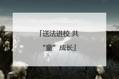 送法进校 共“童”成长