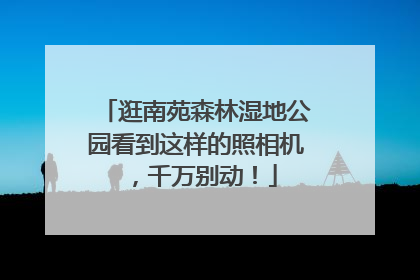 逛南苑森林湿地公园看到这样的照相机，千万别动！