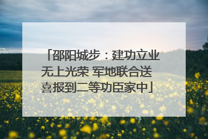 邵阳城步：建功立业无上光荣 军地联合送喜报到二等功臣家中