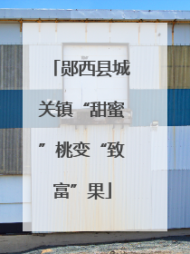 郧西县城关镇“甜蜜”桃变“致富”果