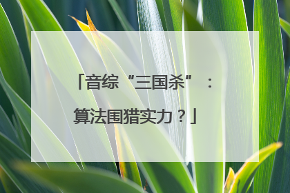 音综“三国杀”：算法围猎实力？