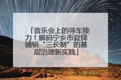 音乐会上的寻车接力！解码宁乡市夏铎铺镇“三长制”的基层治理新实践