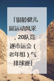 银龄健儿展运动风采，20队竞逐市运会（老年组）气排球赛