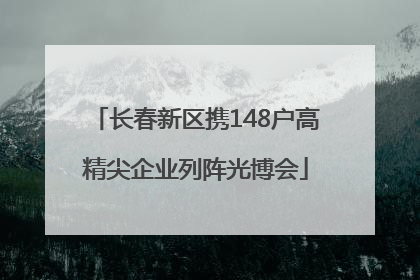 长春新区携148户高精尖企业列阵光博会