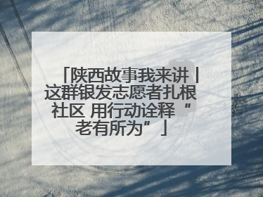 陕西故事我来讲丨这群银发志愿者扎根社区 用行动诠释“老有所为”