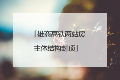 雄商高铁两站房主体结构封顶
