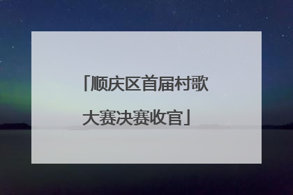 顺庆区首届村歌大赛决赛收官