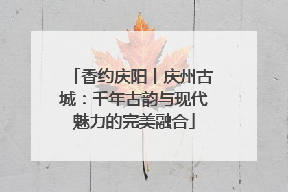 香约庆阳丨庆州古城：千年古韵与现代魅力的完美融合
