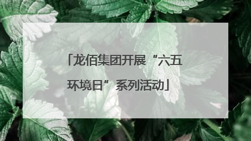 龙佰集团开展“六五环境日”系列活动