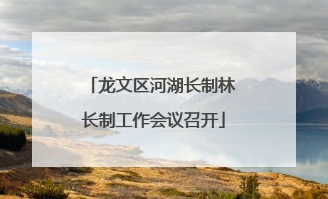 龙文区河湖长制林长制工作会议召开