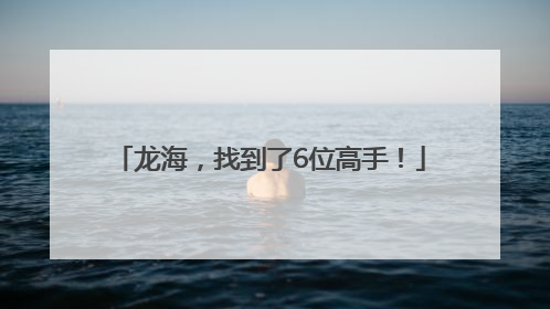 龙海，找到了6位高手！