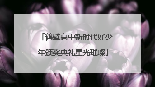 鹤壁高中新时代好少年颁奖典礼星光璀璨