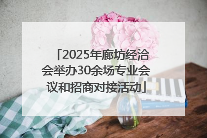 2025年廊坊经洽会举办30余场专业会议和招商对接活动
