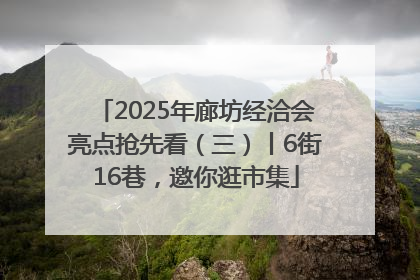 2025年廊坊经洽会亮点抢先看（三）丨6街16巷，邀你逛市集