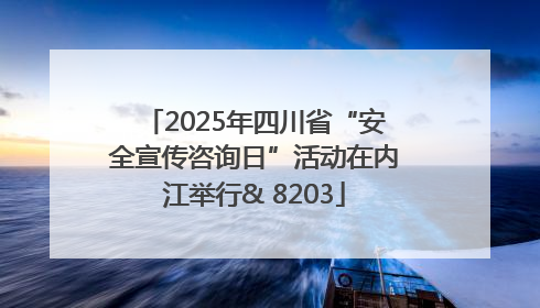 2025年四川省“安全宣传咨询日”活动在内江举行& 8203