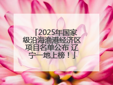 2025年国家级沿海渔港经济区项目名单公布 辽宁一地上榜！