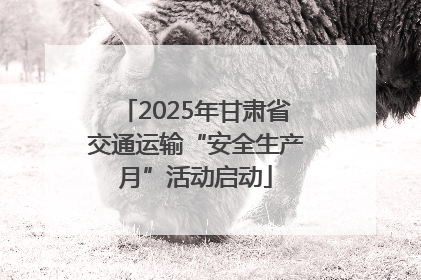2025年甘肃省交通运输“安全生产月”活动启动
