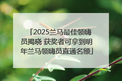 2025兰马最佳领嗨员揭晓 获奖者可拿到明年兰马领嗨员直通名额