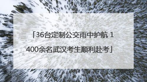 36台定制公交雨中护航 1400余名武汉考生顺利赴考