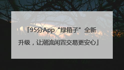 95分App“绿箱子”全新升级，让潮流闲置交易更安心